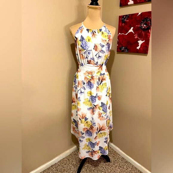 NSR Floral Halter Neck Dress, size M - Picture 1 of 5